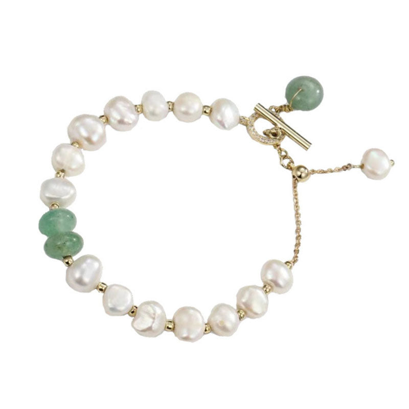 FRESHWATER PEARL AVENTURINE BRACELET