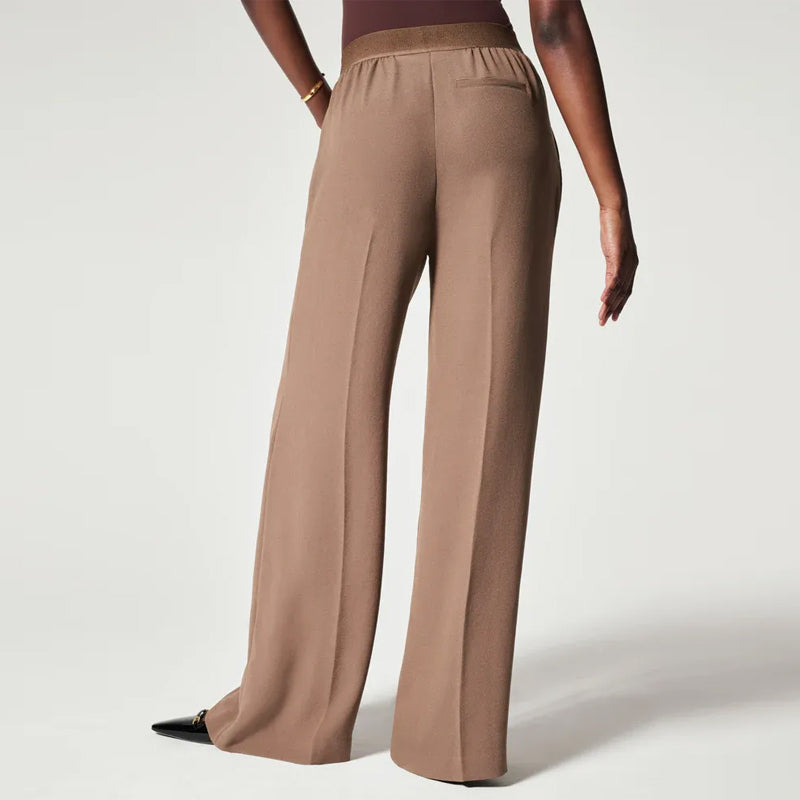 Crepe Pleated Pants