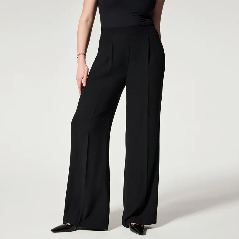 Crepe Pleated Pants