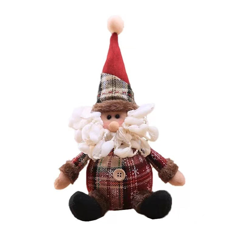 Christmas snowflake plaid doll