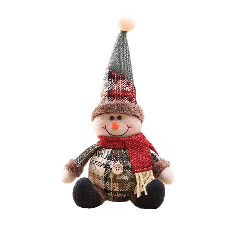 Christmas snowflake plaid doll