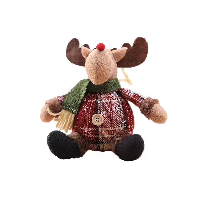 Christmas snowflake plaid doll