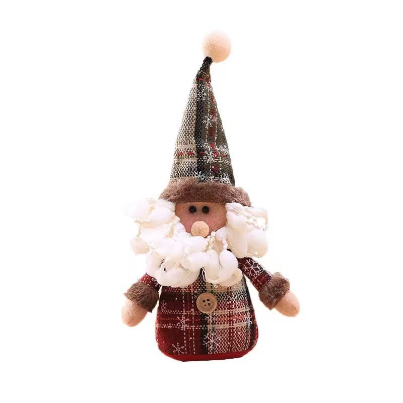 Christmas snowflake plaid doll