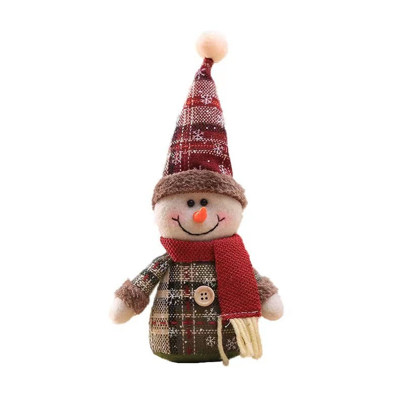 Christmas snowflake plaid doll