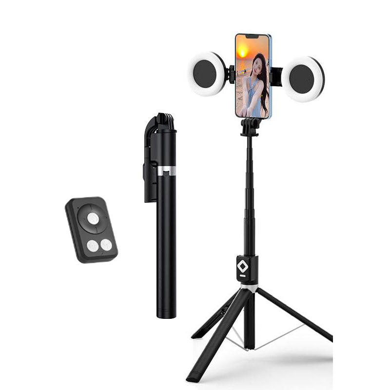 New 6 in 1 Selfie Stick With Fill Light