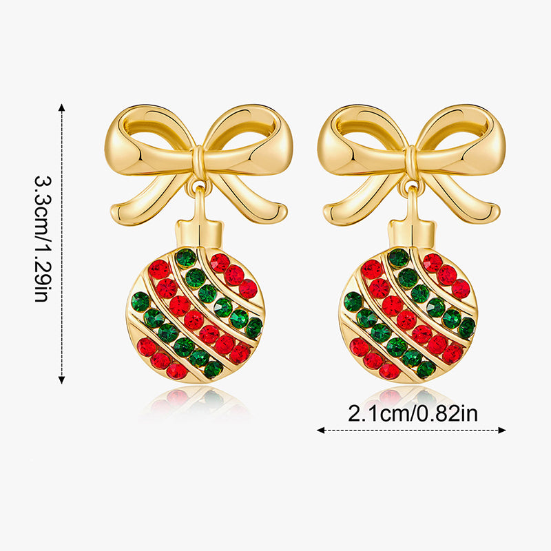 Fashionable Christmas themed earrings