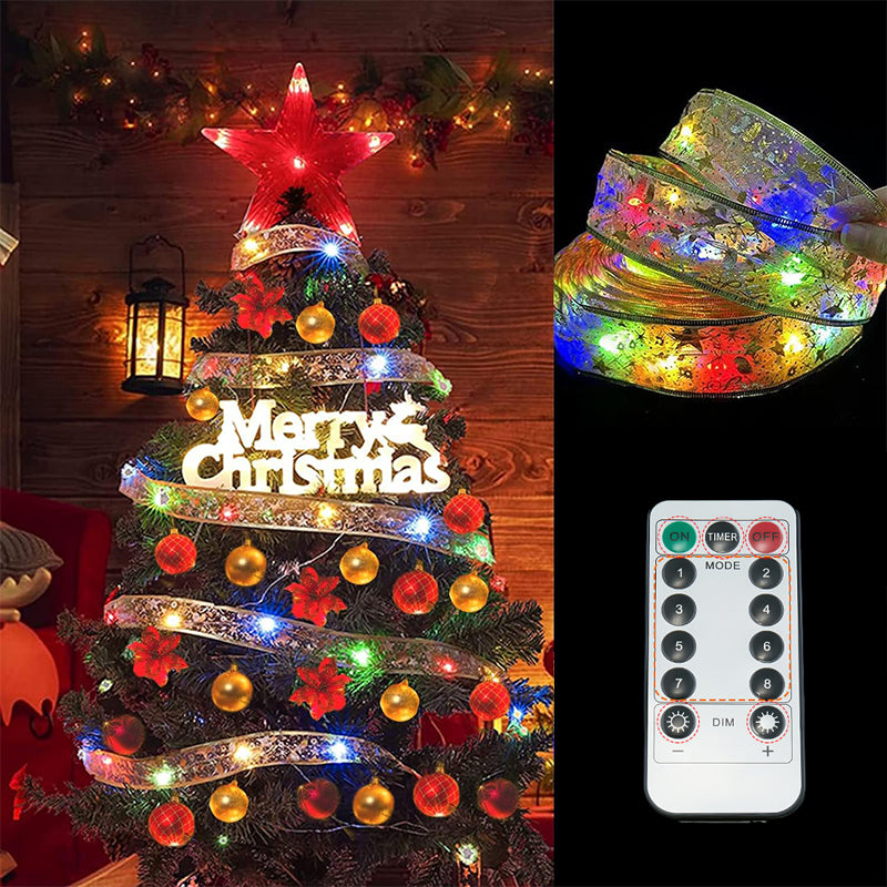 Ribbon Christmas Tree Decoration Lights