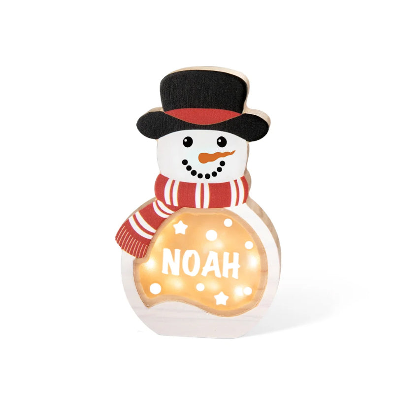 Personalized Snowman Wooden Decoration