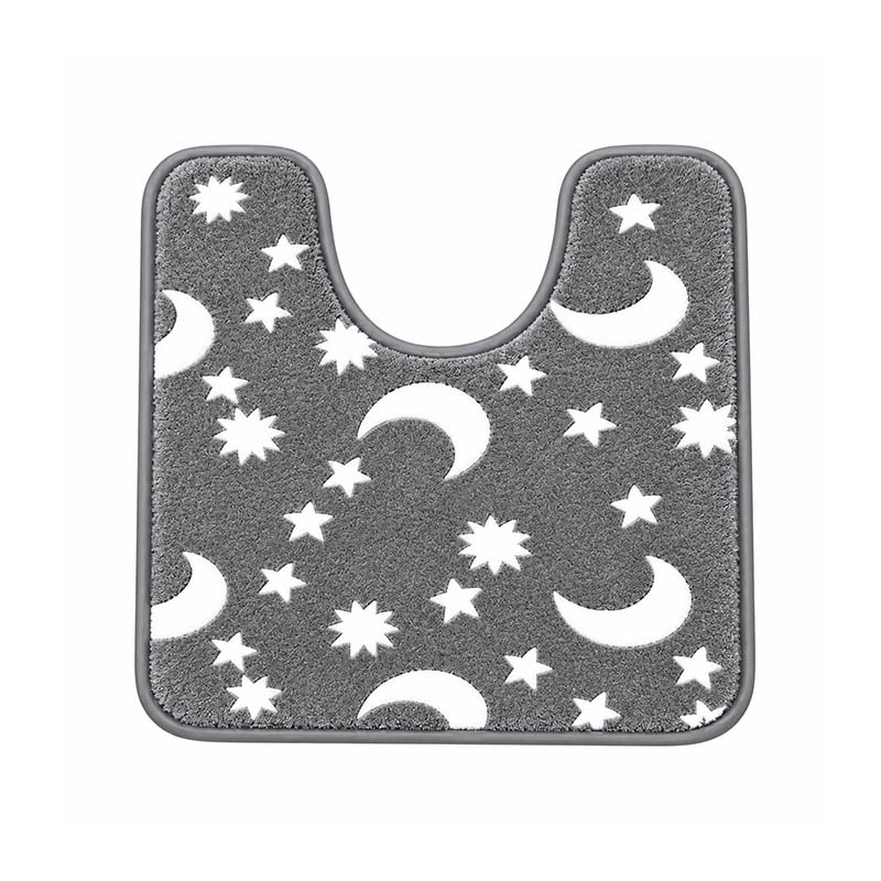 Glow-in-the-dark coral fleece floor mat