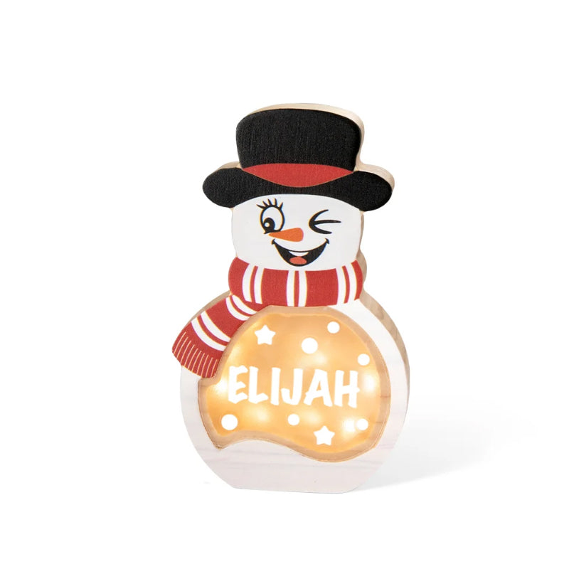 Personalized Snowman Wooden Decoration