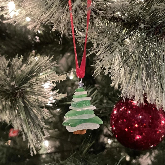 Lake Erie Sea Glass Christmas Tree Ornament