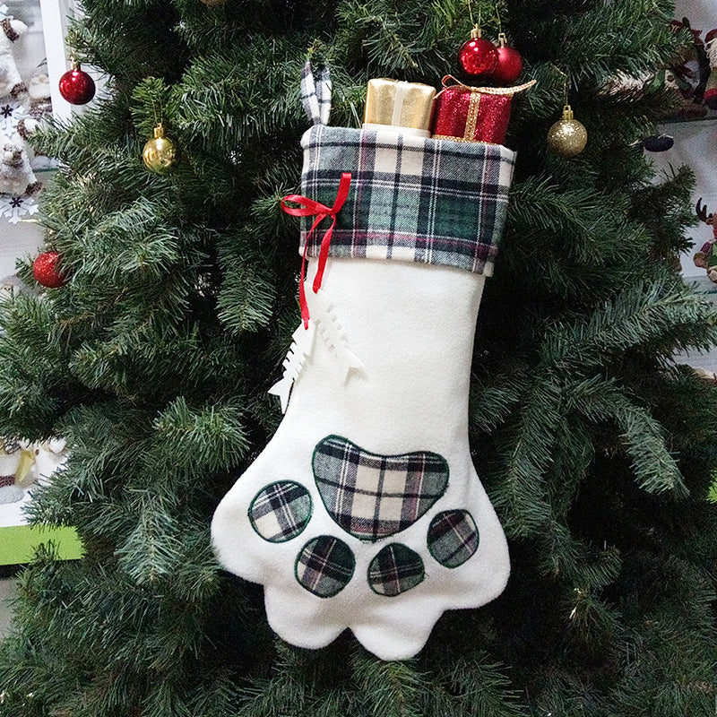 Paw-shaped Christmas Stockings