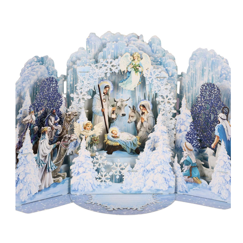 Christmas birth scene greeting card
