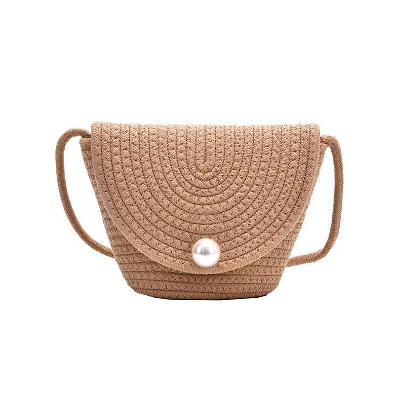 Cotton woven crossbody bag