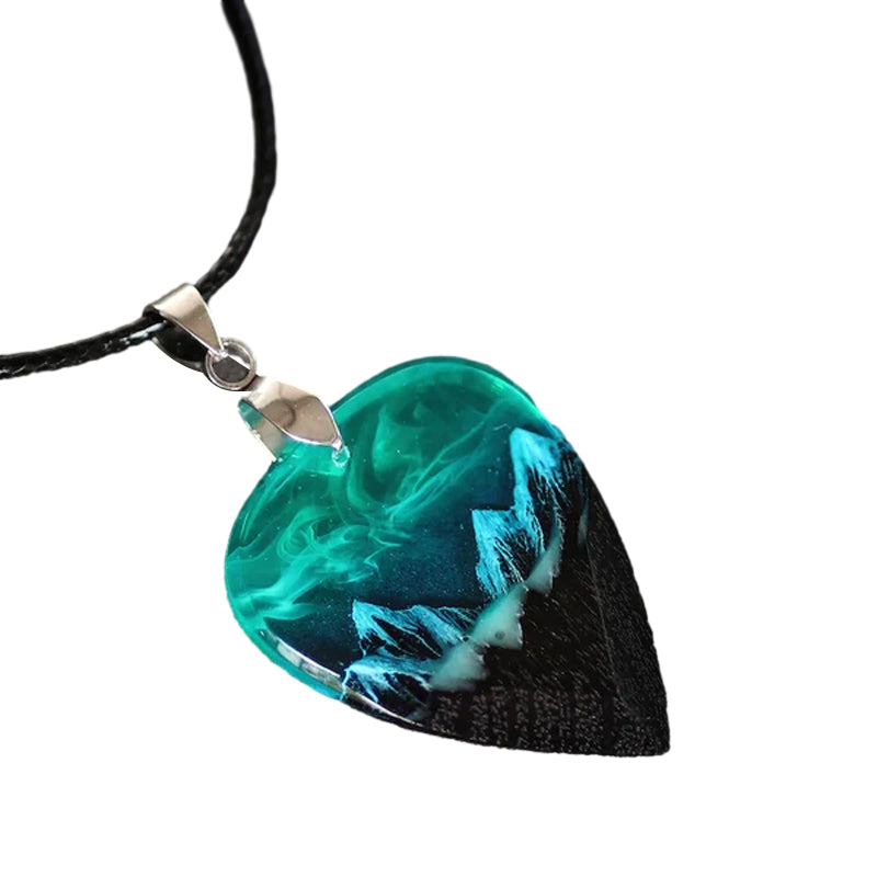 Northern Lights Guitar Pick Necklace