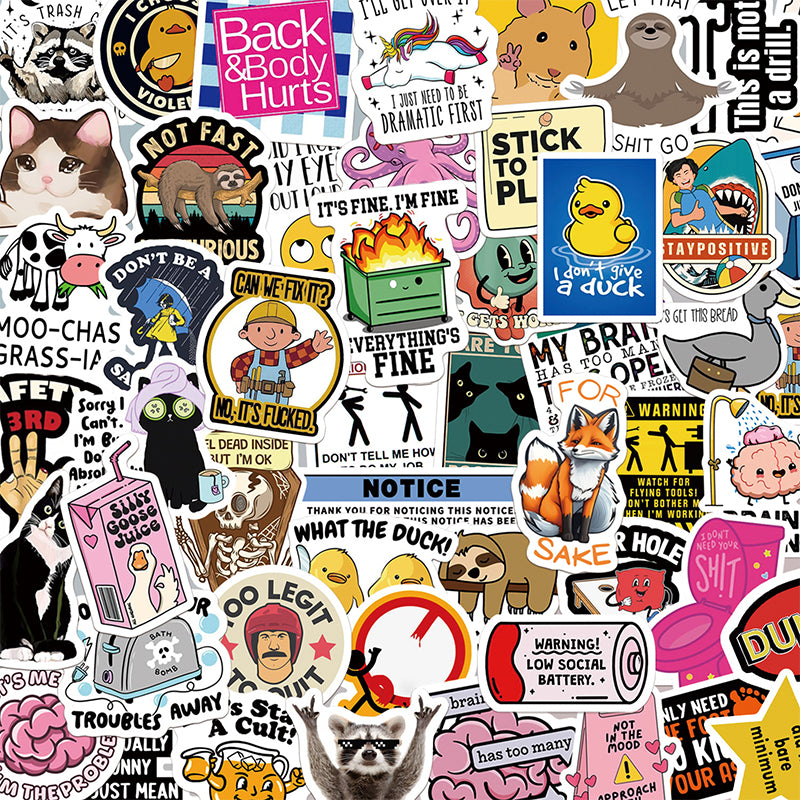 130 PCS Funny Saying Sticker