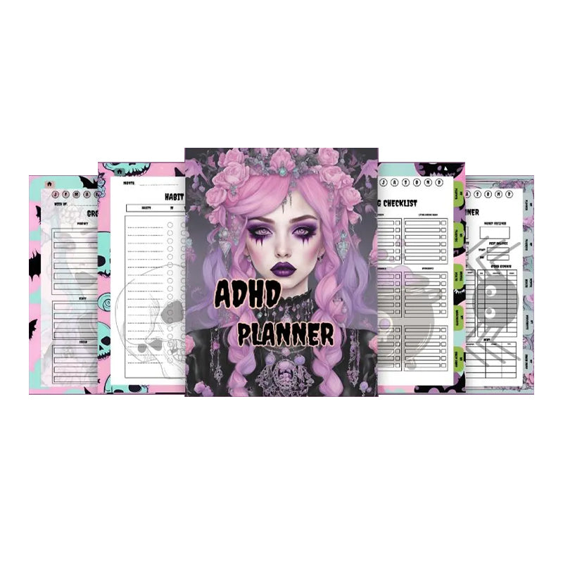 Pastel Goth ADHD Planner