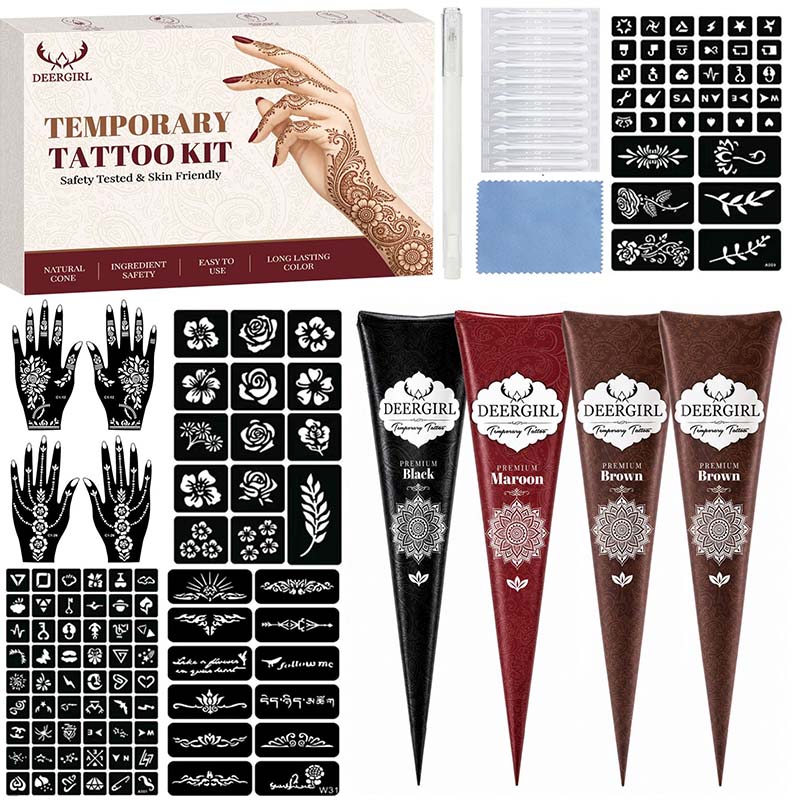 Temporary tattoo hand-painting paste