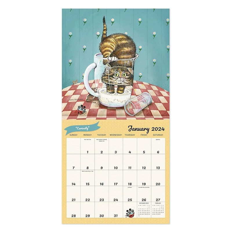 Cats Monthly Wall Calendar