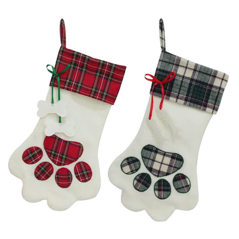 Paw-shaped Christmas Stockings