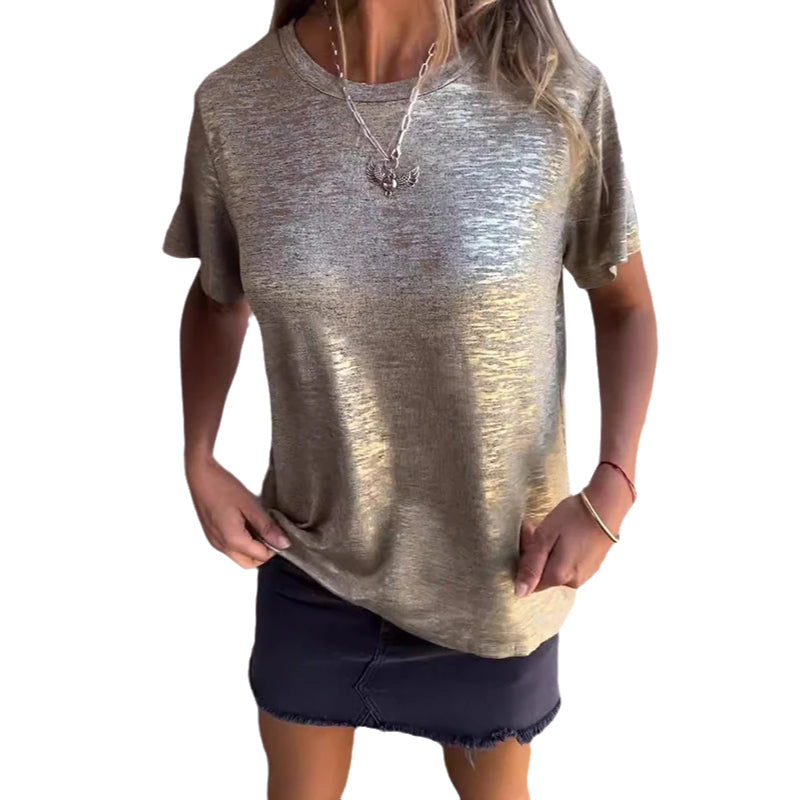 Gold Foil Short-sleeved T-shirt