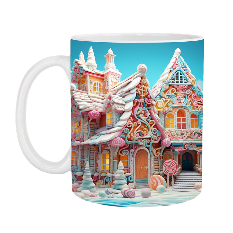 3D Christmas Gingerman Ceramic Coffee Mug