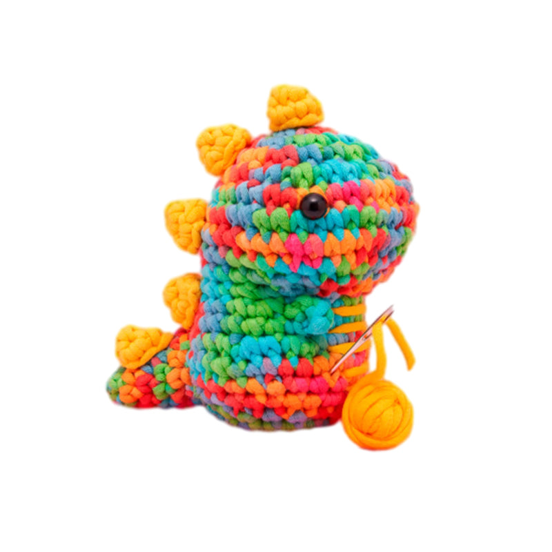 Rainbow Dinosaur Crochet Kit