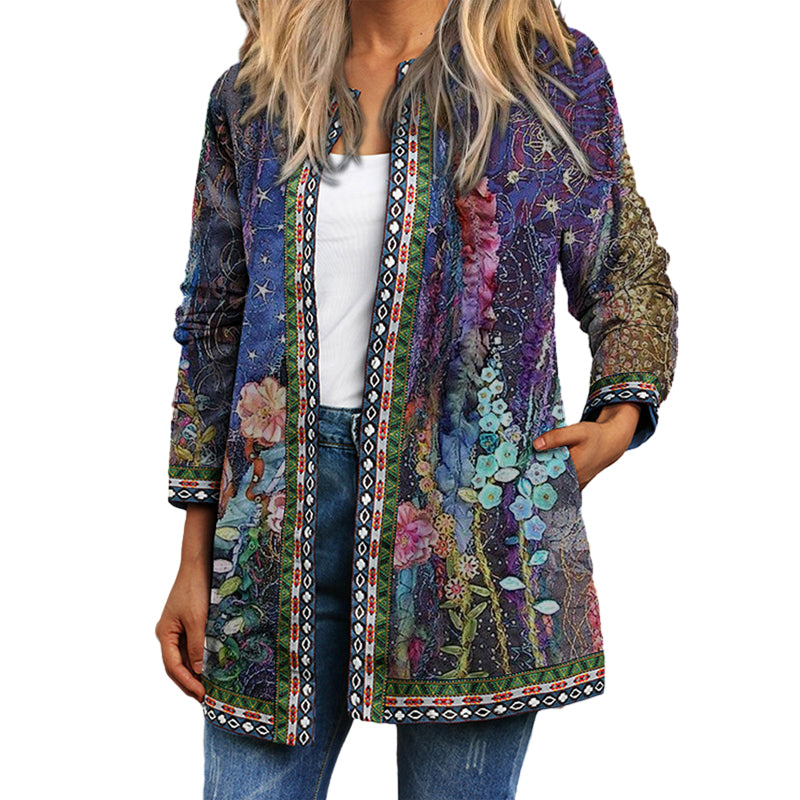 Women's Casual Floral Print Jacket