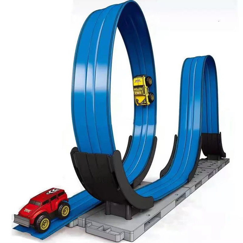 Magnetic track racing car