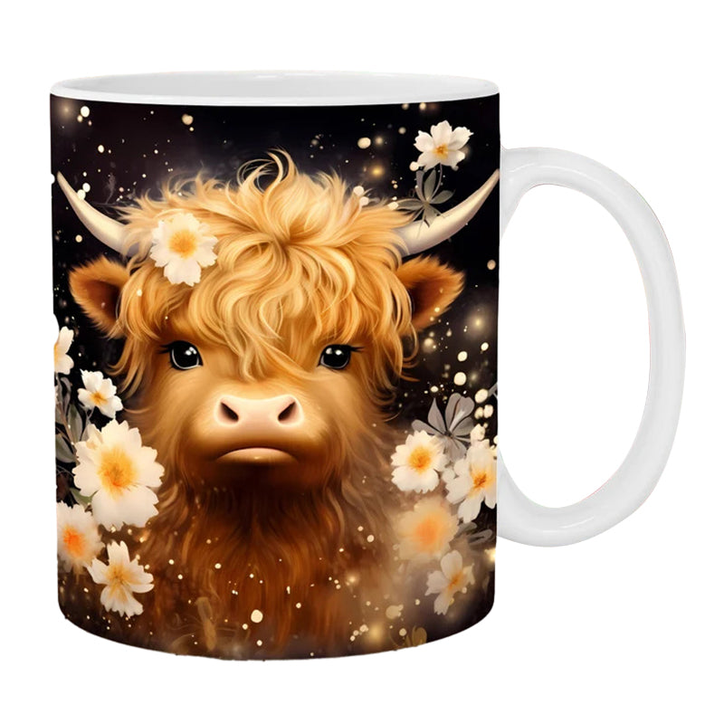 Highland Cow Ceramic Coffee Mug