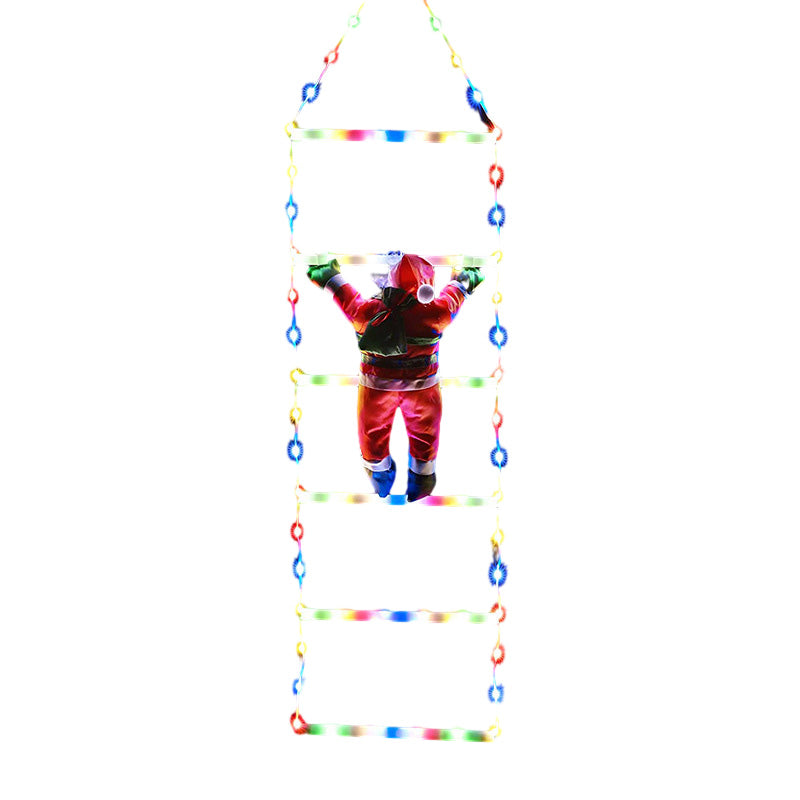 Christmas Ladder Decoration Lights With Santa Claus