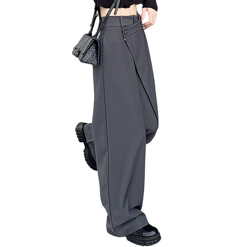 Irregular Panel Straight-leg Trousers