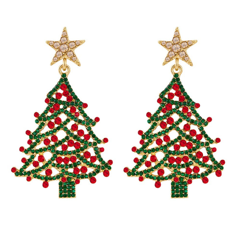 Fashionable Christmas themed earrings