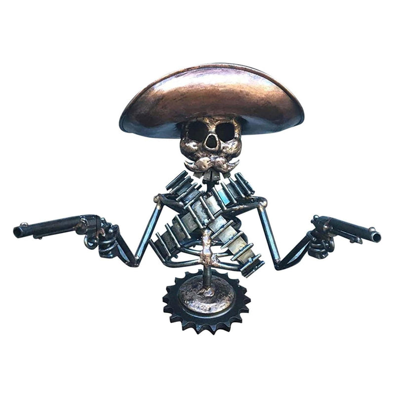 Cowboy Skull Gunslinger Hood Ornament