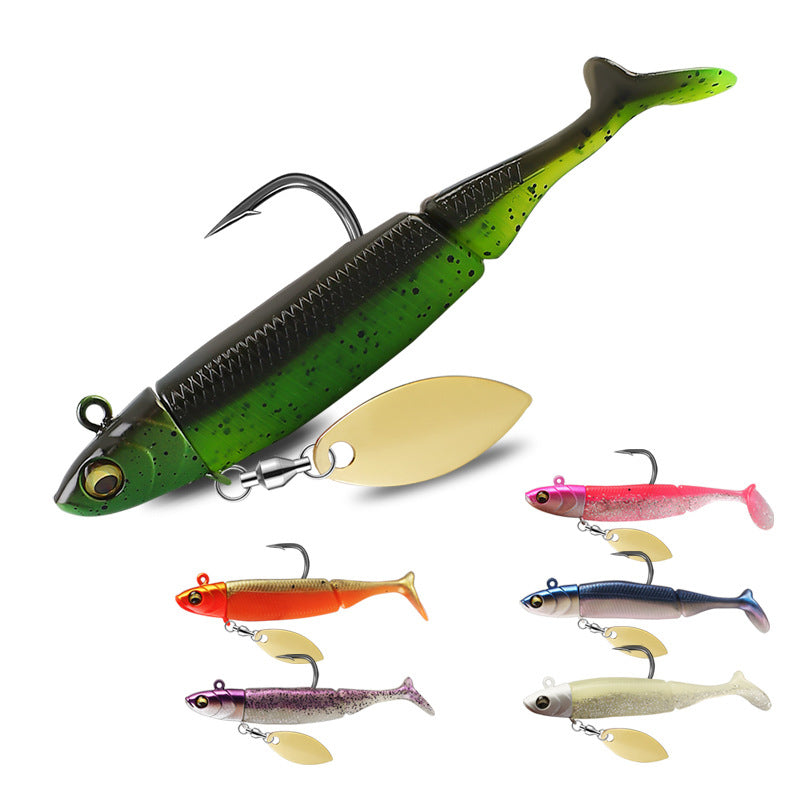 Lead head hook T tail bait, 6 pcs