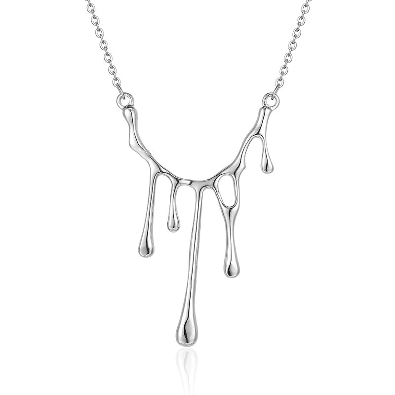 Metallic Drip Ooze Slime Wet Look Necklace