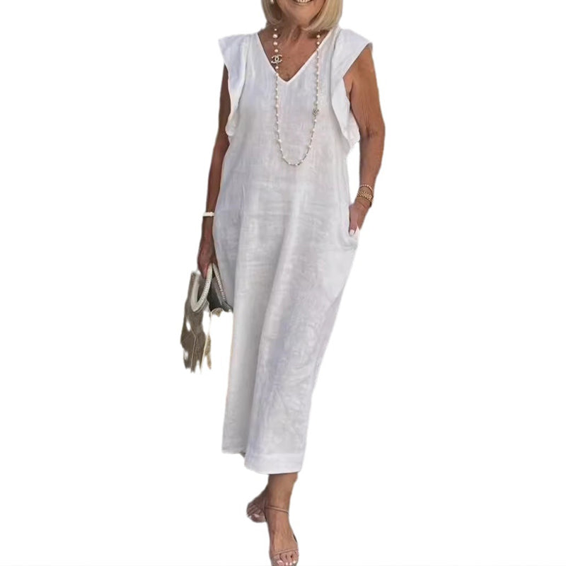 Cotton and Linen Casual Dress