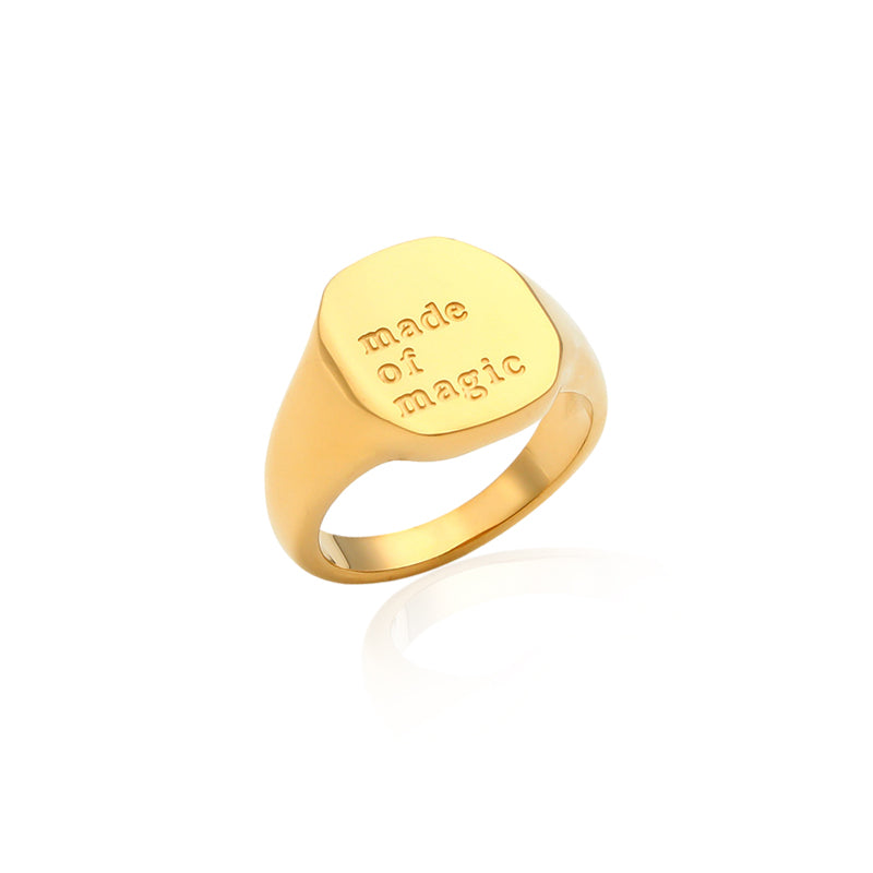 Alphabet Gold Ring