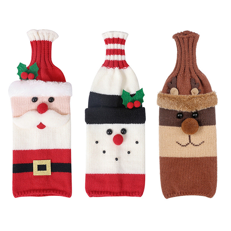 Christmas Decorative Santa Wine Bottle Cover