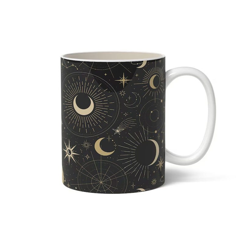 Star and Moon Print Mug