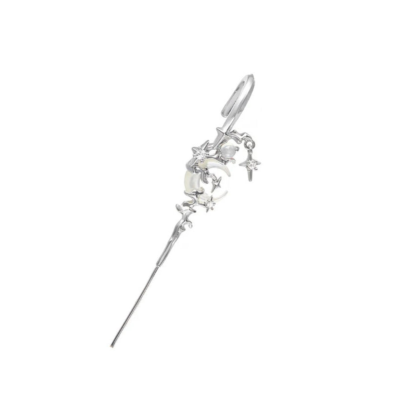 Moon Ear Hook Needle Piercing Earring