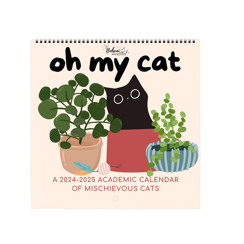 Oh My Cat Mischievous Cats 2025 Wall Calendar