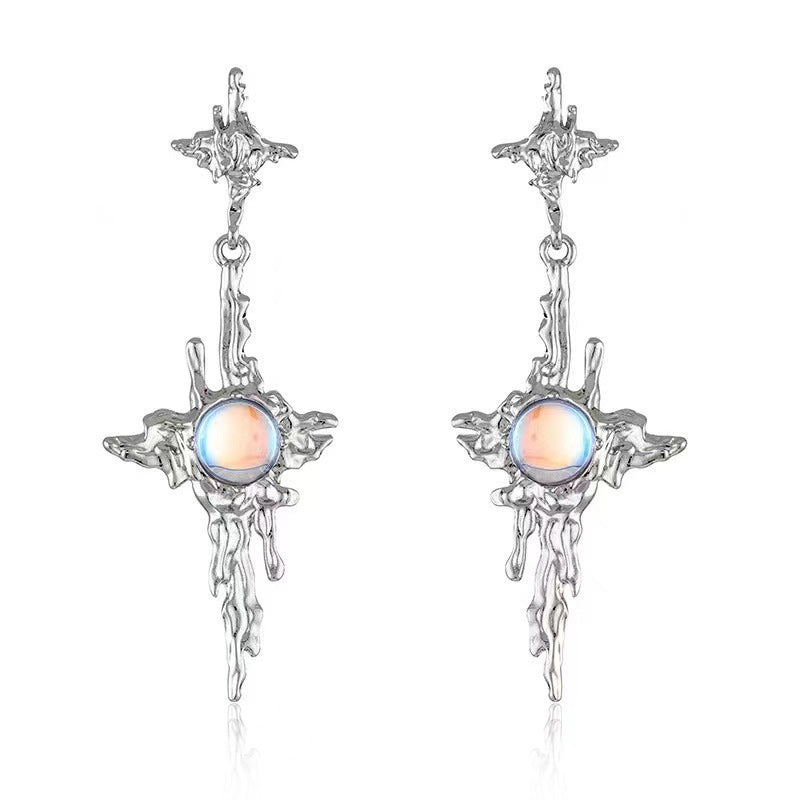 Irregular Moonstone Earrings