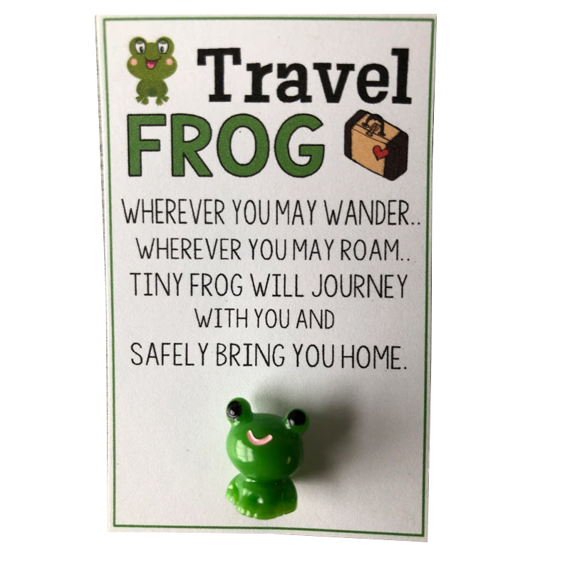 TRAVEL FROG mini adorable froggy Greeting Cards