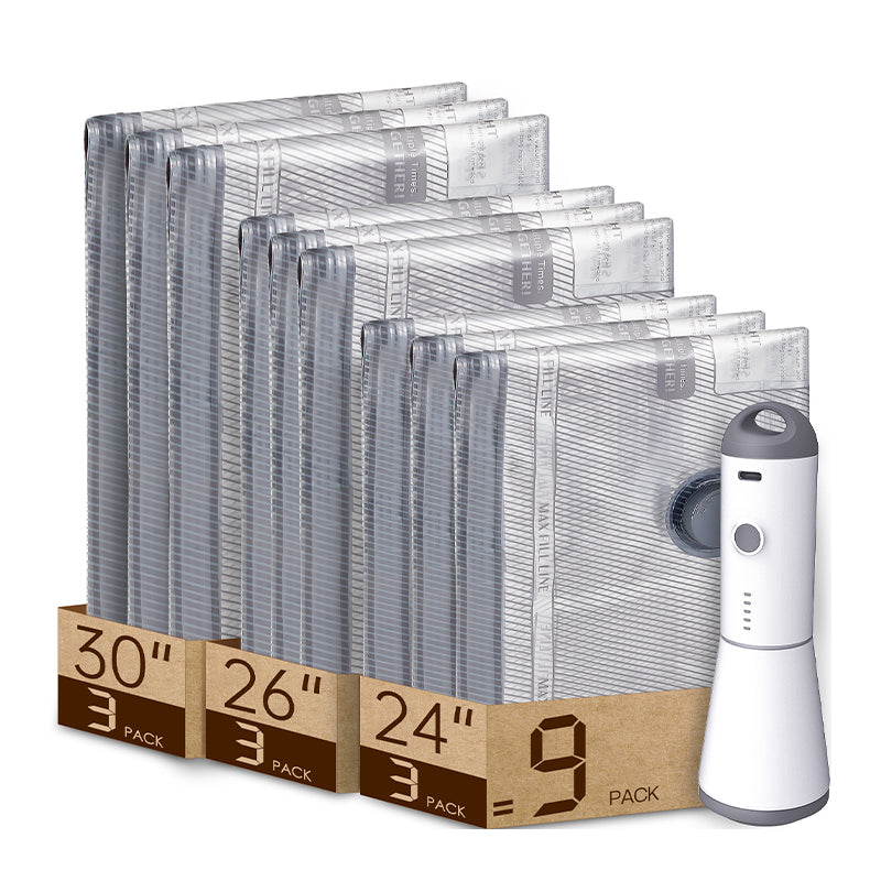 Travel Vacuum Bags with Portable Electric Pump