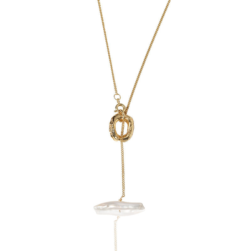 Baroque Pearl Clasp Necklace
