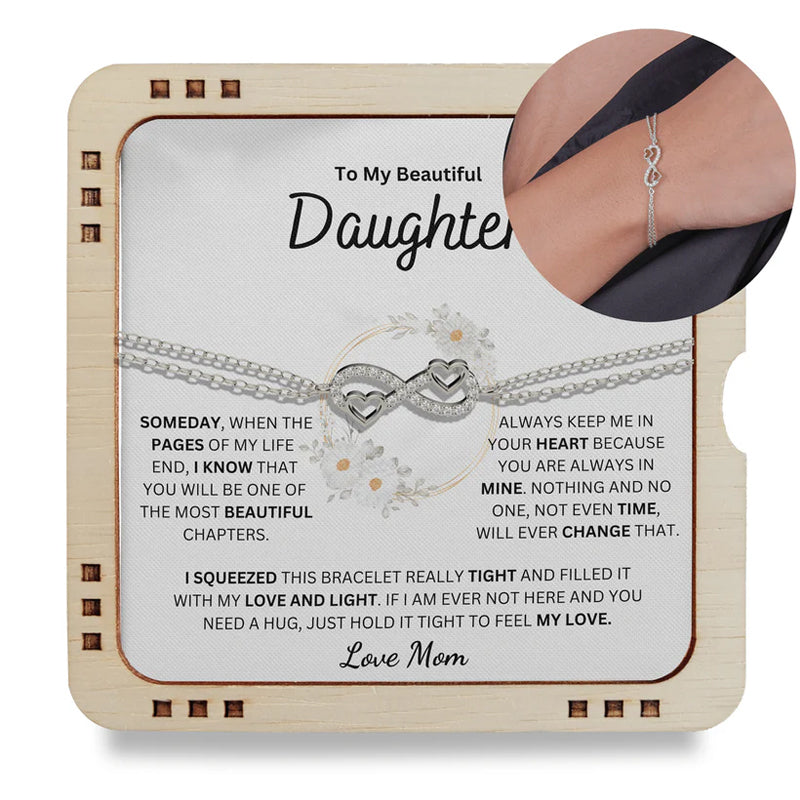 Keep Me In Your Heart - Mom Daughter Infinity Bracelet