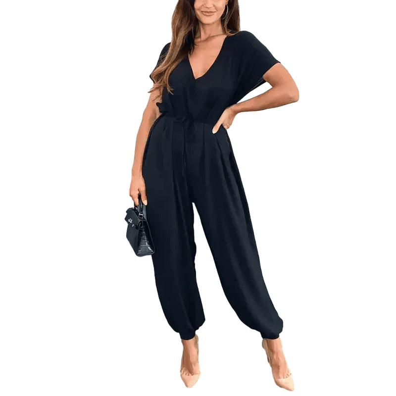 HAREM BELTED JUMPSUIT