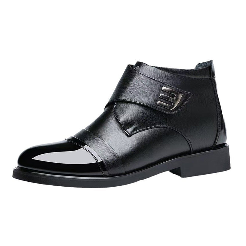 Men's Winter Leather Shoes Plush Warm Comfortable