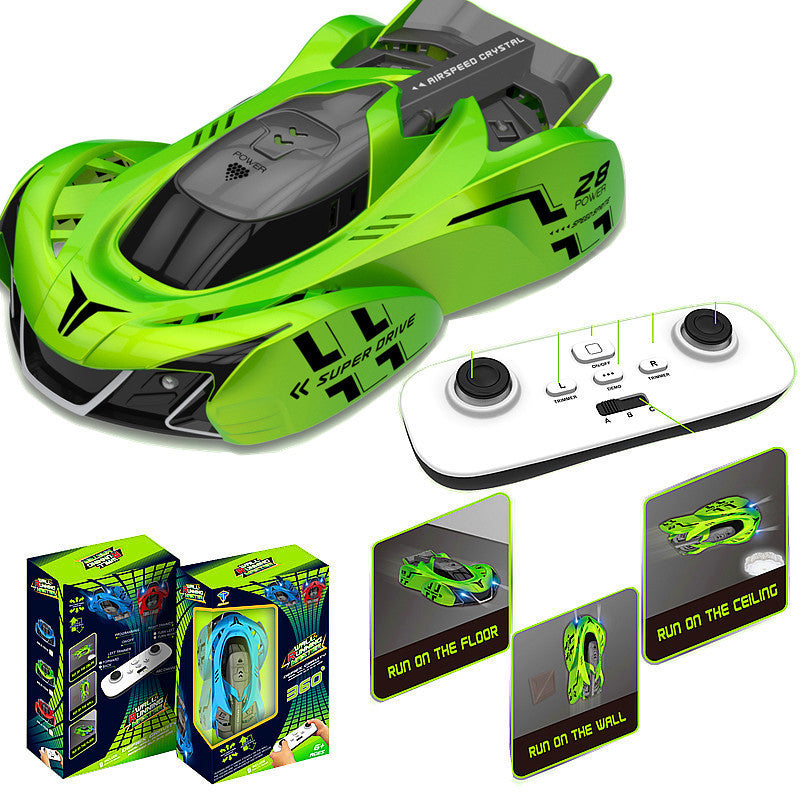 Electric wall climbing car with remote control